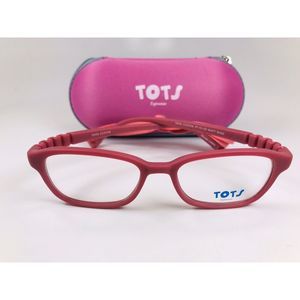 New TOTS Matte Rose CLEVER Eyeglasses for KIDS 47mm with Case & Strap